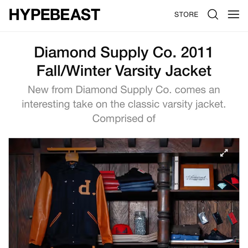 Diamond supply co. Varsity Letterman Jacket